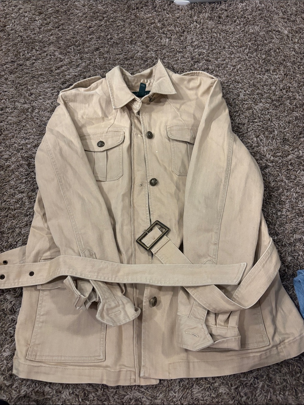Ralph Lauren Beige Field Jacket with Belt